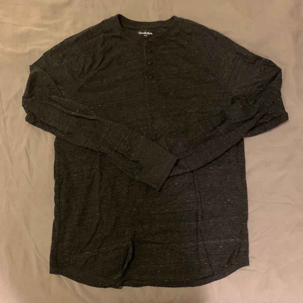 Goodfellow Charcoal Grey Henley